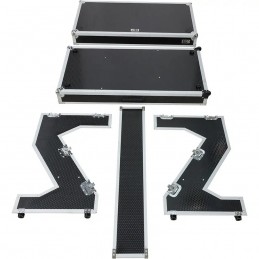 WALKASSE Tavolo da DJ Z pieghevole, Silver (con ruote)