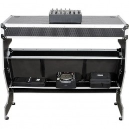 WALKASSE Tavolo da DJ Z pieghevole, Silver (con ruote)