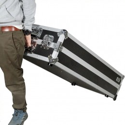 WALKASSE Tavolo da DJ Z pieghevole, Silver (con ruote)