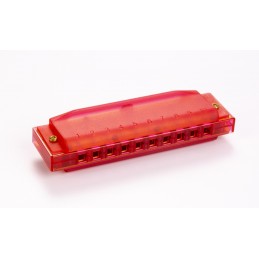 HOHNER TRANSLUCENT HARP RED HARDCASE