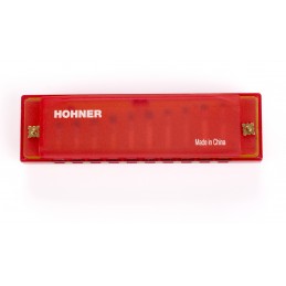 HOHNER TRANSLUCENT HARP RED HARDCASE