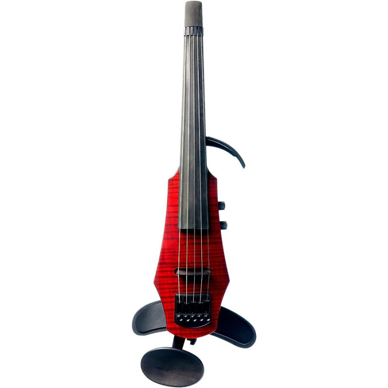 WAV Electric Violin 5 Trasparent Red