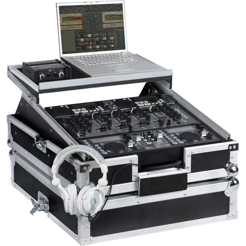 WALKASSE Flight Case Rackmount DJ 19" /10U Argento