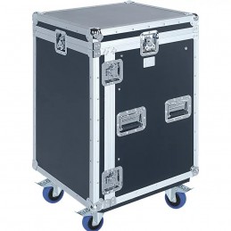 WALKASSE ARMADIO RACK da 19 pollici, 12U verticale e 10U inclinato. (Ruote da 4'')