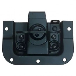 WALKASSE Serratura a farfalla incassata media con molla offset 10 mm + rivetti, nera