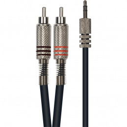 K06M-3 Cavo Segnale 2x RCA maschio/Mini Jack Stereo 3 m
