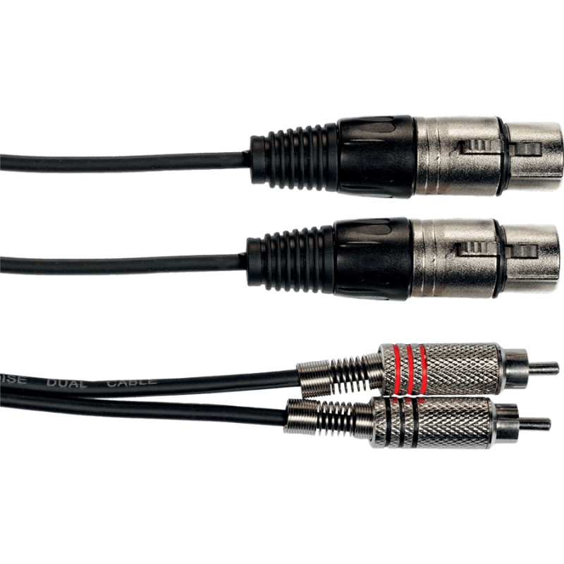 K10-3 Cavo Segnale 2x RCA maschio/2x XLR Femmina 3 m