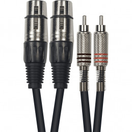 K10-3 Cavo Segnale 2x RCA maschio/2x XLR Femmina 3 m