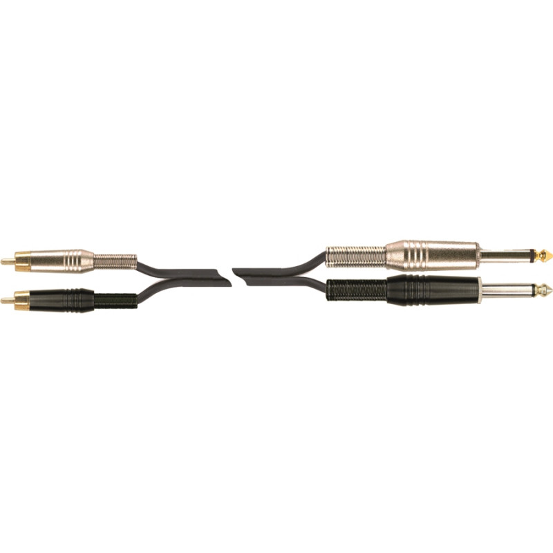 STR/610K-2 BK 2 Jack Mono/2 RCA Maschio