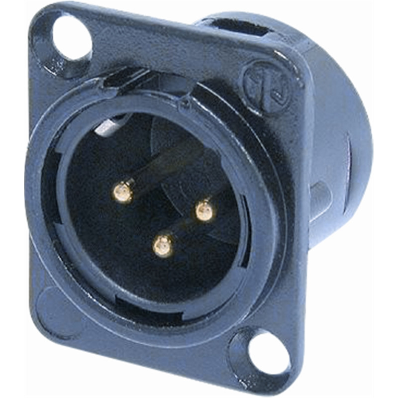 NC/353 GD XLR 3 poli maschio da pannello Neutrik