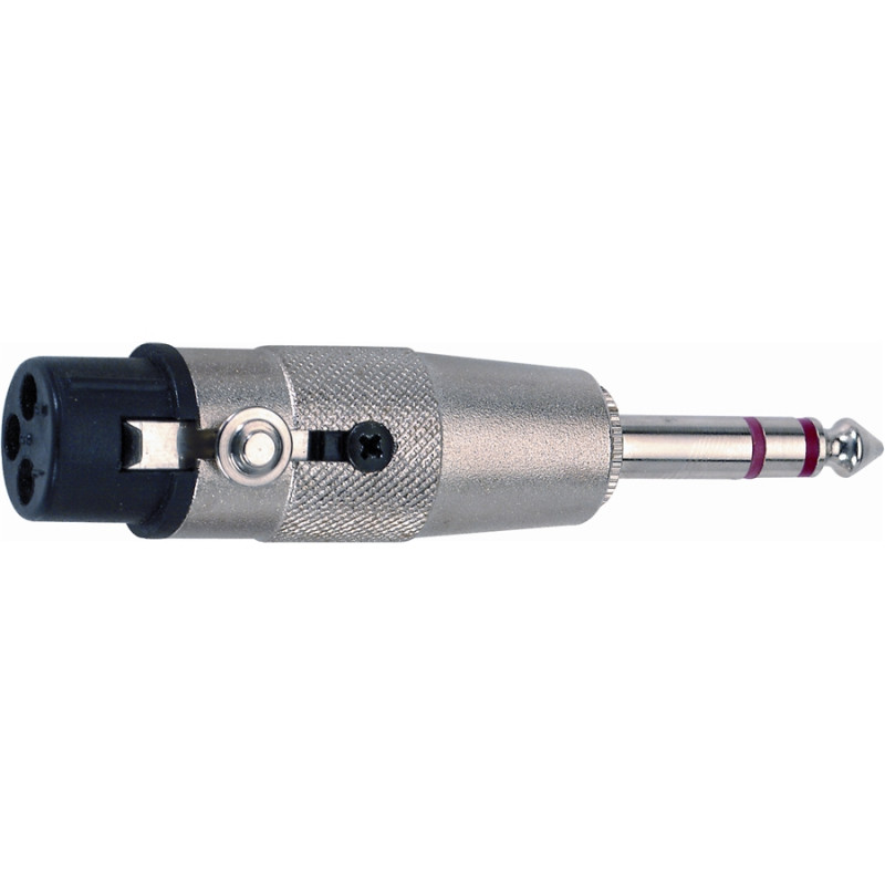 F/147 Adattatore audio Cannon XLR femmina 3 poli/Jack 6.3 mm stereo