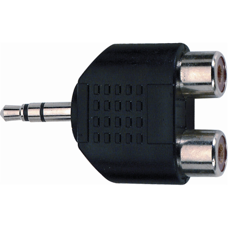 AD/273 Adattatore audio 2 RCA femmina / Jack 3.5 mm stereo