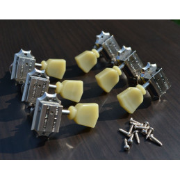 GIBSON VINTAGE MACHINE HEADS NICKEL PEARLOID PMMH-010