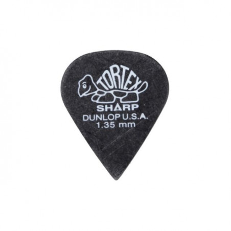 DUNLOP 412R TORTEX SHARP PLETTRO BLACK 1.35MM