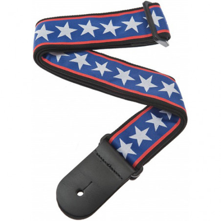 PLANET WAVES 50A10 ROCK WOVEN GUITAR STRAP STARS & STRIPES