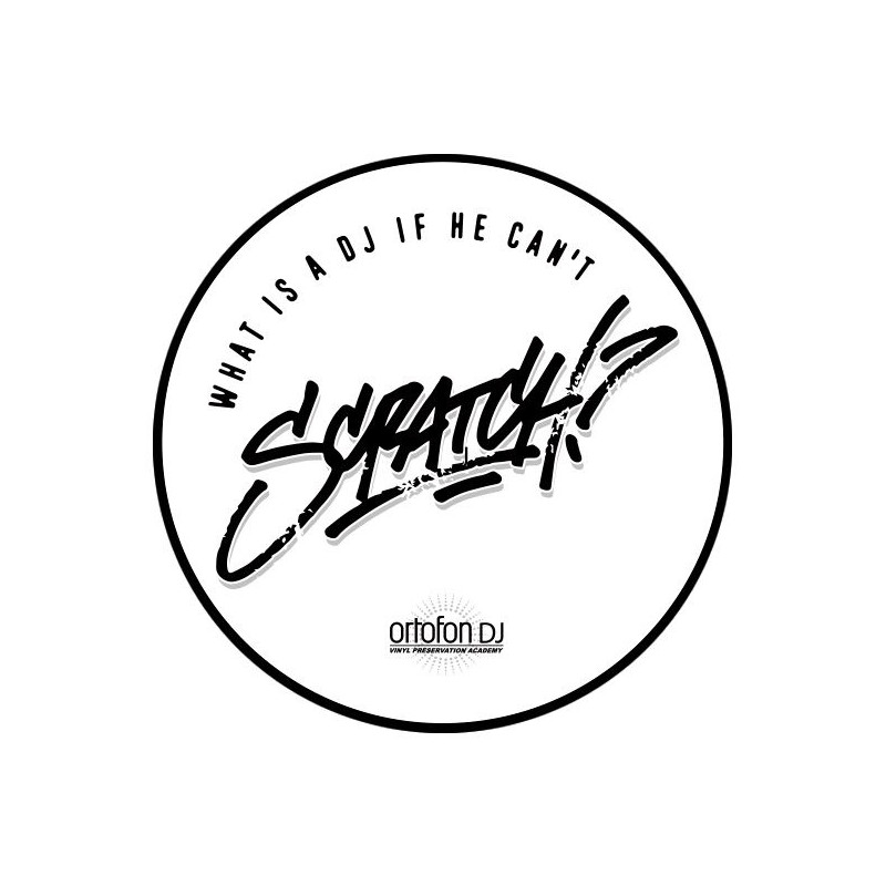 ORTOFON SLIPMAT SCRATCH "WHAT IS A DJ IF HE CAN'T SCRATCH" - PANNO ANTISTATICO PER GIRADISCHI