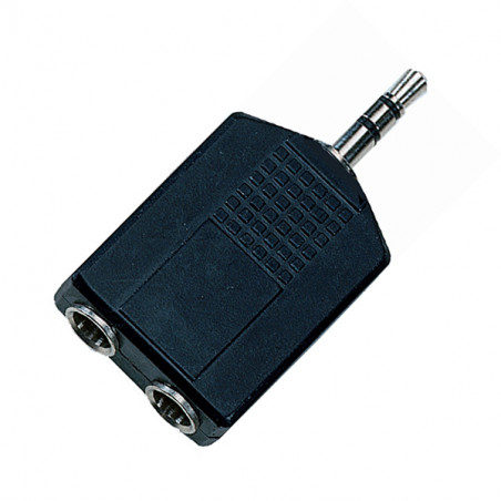 MB AT148 ADATTATORE A Y 2 X JACK STEREO FEMMINA DA 6,3 MM / JACK STEREO MASCHIO DA 3,5 MM