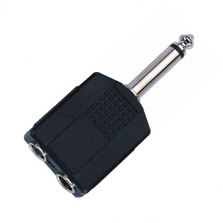 MB AT160 ADATTATORE A Y 2 X JACK MONO 6.3 FEMMINA a JACK MONO 6.3 MASCHIO