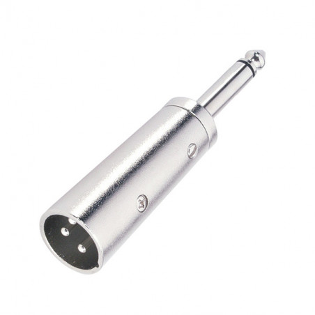MB AT300 ADATTATORE XLR MASCHIO 3POLI / JACK MONO MASCHIO 6,3mm