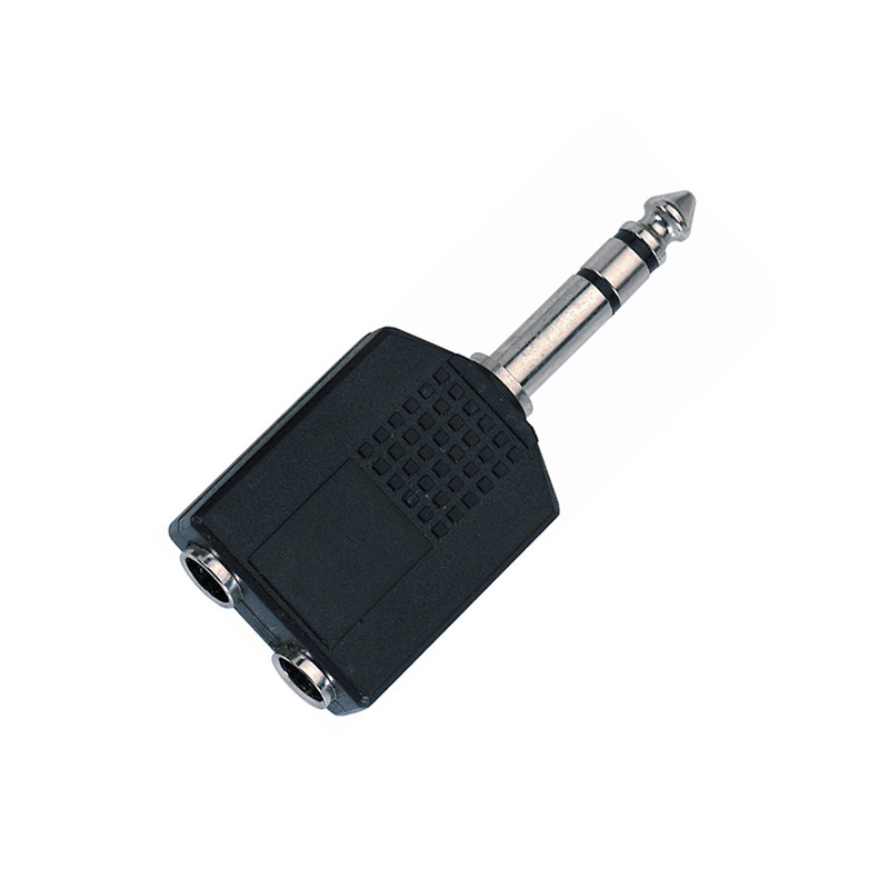 MB AT170 ADATTATORE A Y 2 X JACK STEREO FEMMINA DA 6,3 MM / JACK STEREO MASCHIO DA 6,3 MM