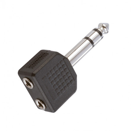 MB AT175 ADATTATORE A Y 2 X JACK STEREO FEMMINA DA 3,5 MM / JACK STEREO MASCHIO DA 6,3 MM