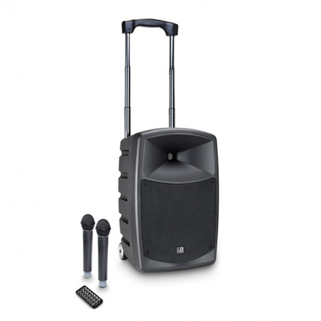 LD SYSTEMS ROADBUDDY 10HHD2B6 BATTERY POWERED BLUETOOTH SPEAKER WITH MIXER AND 2 WIRELESS MICROPHONES