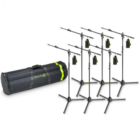 GRAVITY KIT DI 6 ASTE MICROFONICHE GIRAFFA CON BORSA