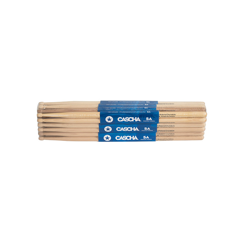 CASCHA HH2046 PROFESSIONAL DRUMSTICKS 5A AMERICAN HICKORY 12 PAIR