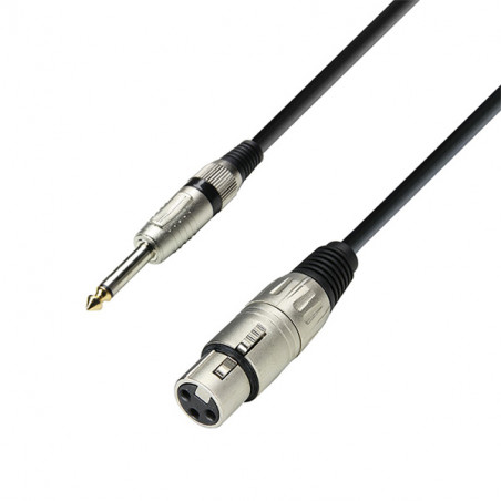 ADAM HALL K3MFP0600 CAVO MICROFONO XLR FEMMINA A JACK MONO DA 6,3 MM 6 M