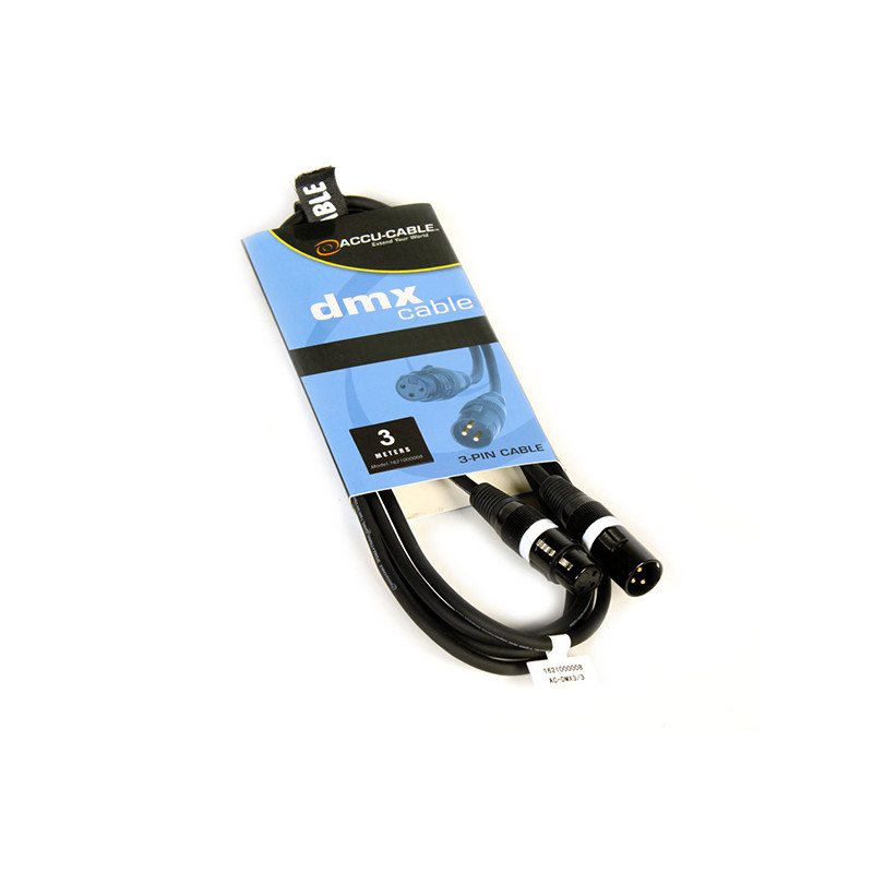 ACCU-CABLE ACDMX33 CABLE DMX  XLRM 3P / XLRF 3P  3M