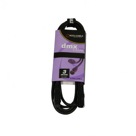 ACCU-CABLE ACDMX53 CABLE DMX  XLRM 5P / XLRF 5P  3M