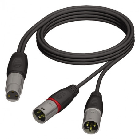 ADAM HALL KCREF735150 CAVO AUDIO XLR FEMMINA A 2 X XLR MASCHIO 1,5 M