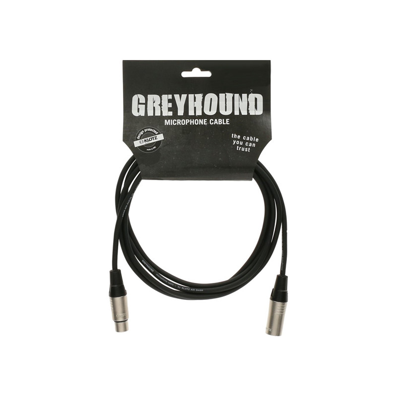 KLOTZ GRG1FM005 GREYHOUND ENTRY LEVEL MICROPHONE XLR CABLE 0,5M