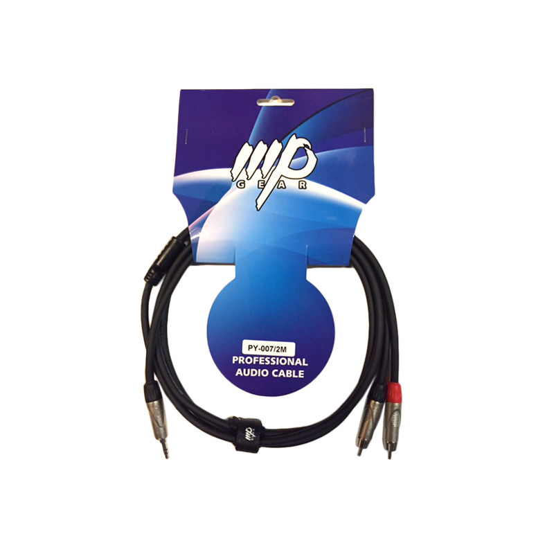 MPGEAR PY-007 CAVO AUDIO JACK 3,5 STEREO / 2 X RCA MASCHIO 2 M