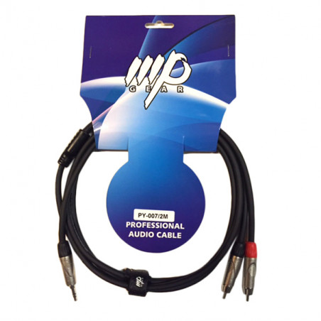 MPGEAR PY-007 CAVO AUDIO JACK 3,5 STEREO / 2 X RCA MASCHIO 2m