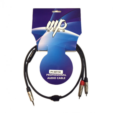 MPGEAR PY-007 CAVO AUDIO JACK 3,5 STEREO / 2 X RCA MASCHIO 1m