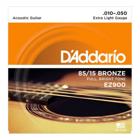 D'ADDARIO EZ900 85/15 BRONZE EXTRA LIGHT 10/50