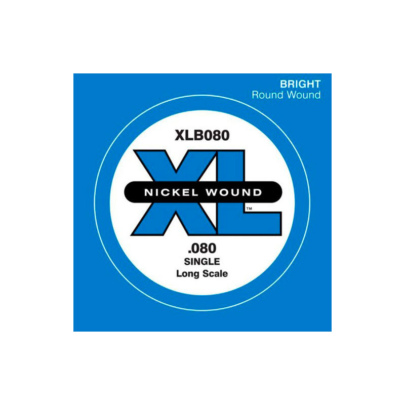 D'ADDARIO XLB080 NICKEL WOUND BASS STRING 080