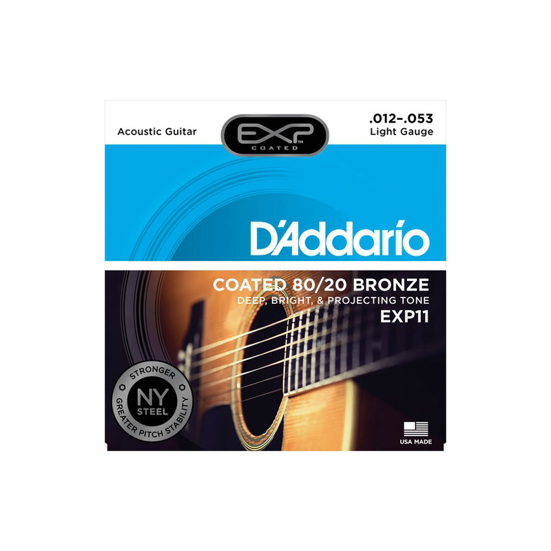 D'ADDARIO EXP11 COATED 80-20 BRONZE LIGHT 12-53