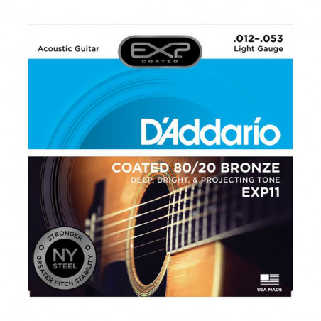 D'ADDARIO EXP11 COATED 80-20 BRONZE LIGHT 12-53