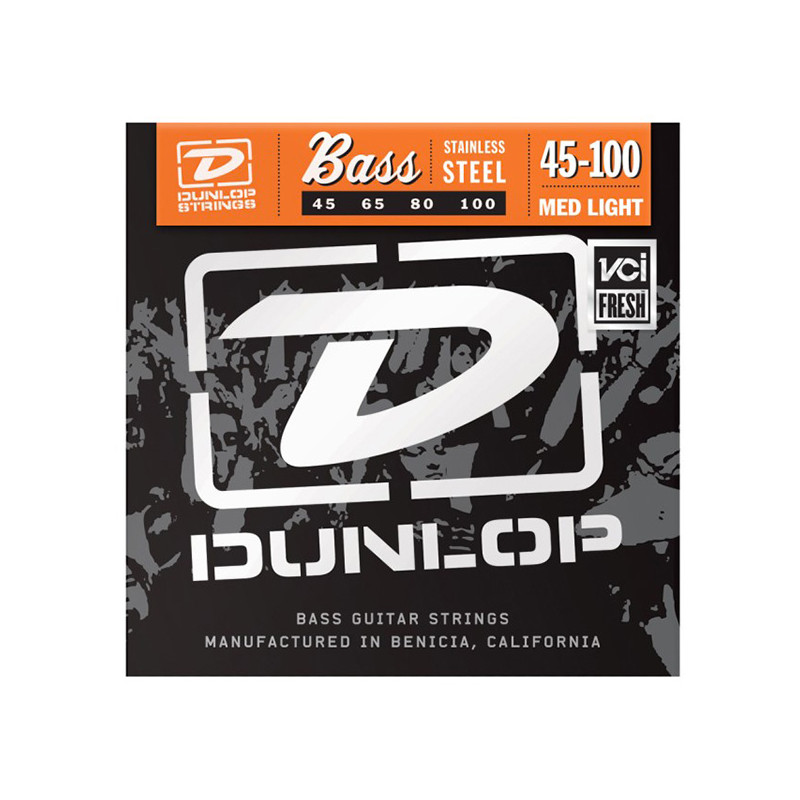 DUNLOP DBS45100 STAINLESS STEEL BASS STRINGS 45-100