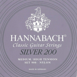 HANNABACH 900MHT CORDE PER CHITARRA CLASSICA SERIE 900 MEDIUM / HIGH TENSION SILVER 200