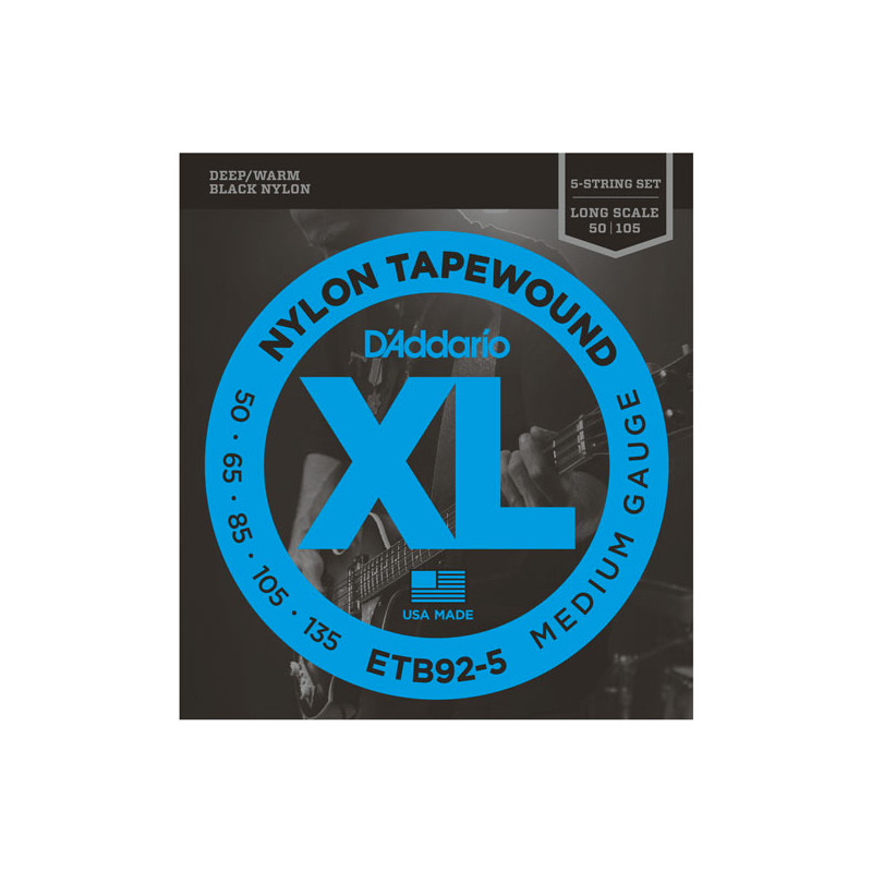 D'ADDARIO ETB92-5 NYLON BASS 5 STRINGS 50-135