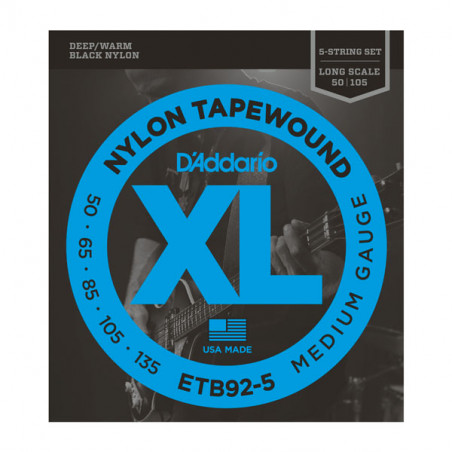 D'ADDARIO ETB92-5 NYLON BASS 5 STRINGS 50-135