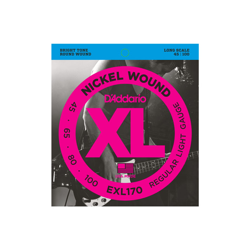 D'ADDARIO EXL170 45/100 NICKEL BASS STRINGS