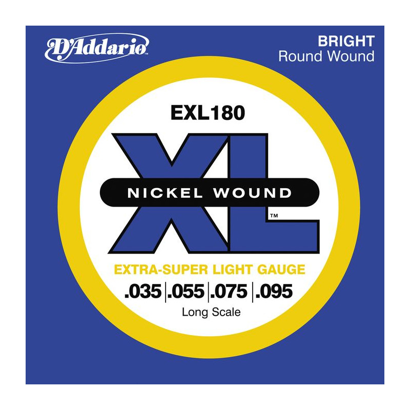 D'ADDARIO EXL180 NICKEL BASS STRINGS 35/95