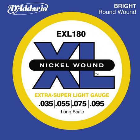 D'ADDARIO EXL180 NICKEL BASS STRINGS 35/95