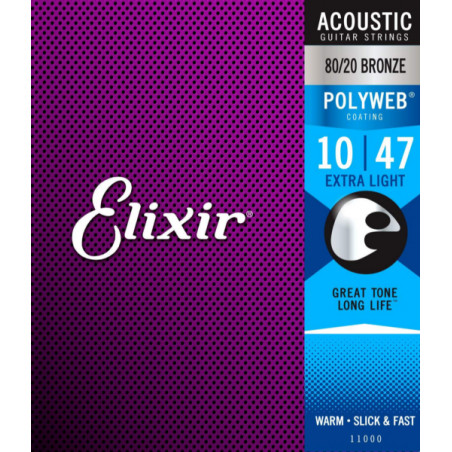 ELIXIR 11000 POLIWEB 10/47 BRONZE EXTRA LIGHT