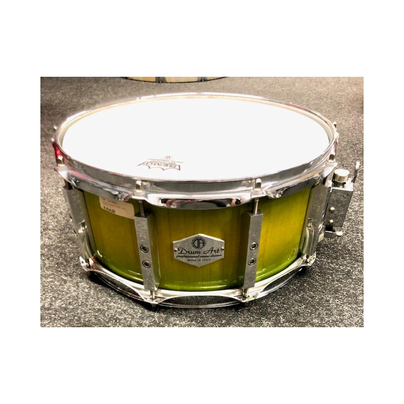 DRUM ART 1465AC RULLANTE IN ACERO 14" X 6,5" TRANSP. GREEN/YELLOW