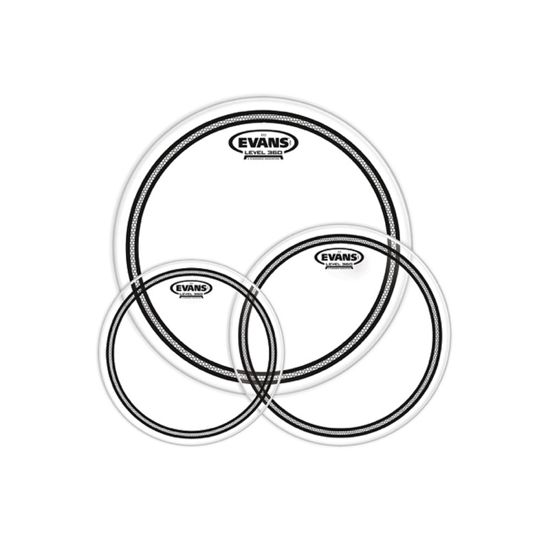 EVANS ETP-EC2SCLR-R EC2 TOM PACK 3 PELLI TOM CLEAR ROCK 10", 12", 16"